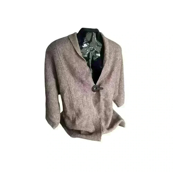 Womens Soft Surroundings Parka Shawl Sweater Cloak Poncho Size‎ XL Short Sleeve - Picture 1 of 16